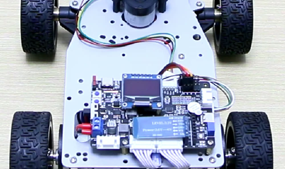 Lidar line-following car from the team's manufacturing work