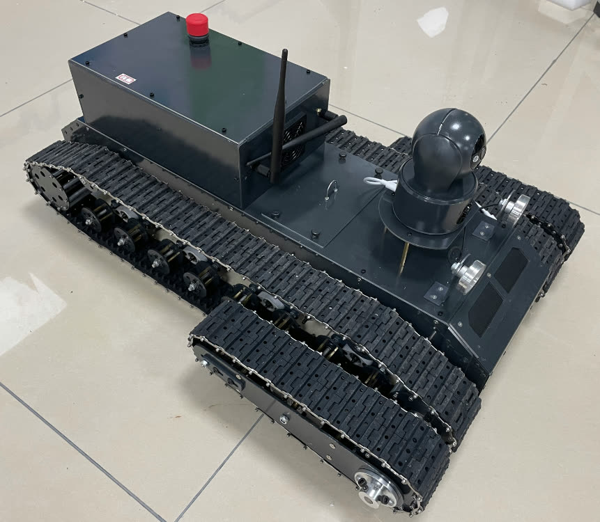 Swing-arm tracked robot from the team's manufacturing work